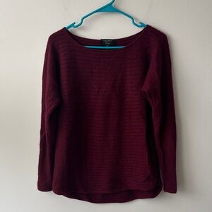 Cashmere Charter Club Deep Red Crew Neck Sweater size XS Flawed